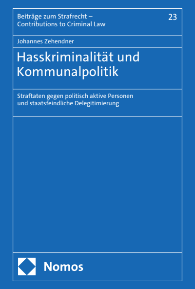 Cover des Buchs: Hasskriminalität und Kommunalpolitik