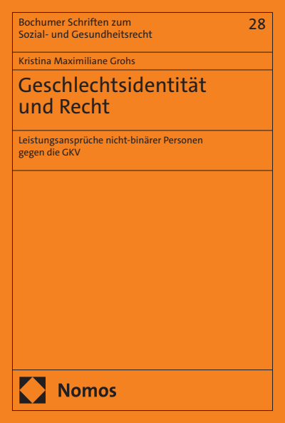 Cover of book: Geschlechtsidentität und Recht