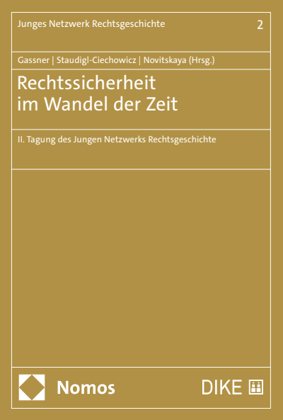 Cover of book: Rechtssicherheit im Wandel der Zeit