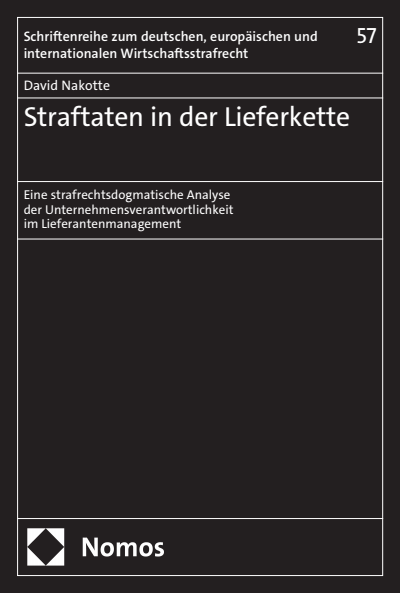 Cover des Buchs: Straftaten in der Lieferkette