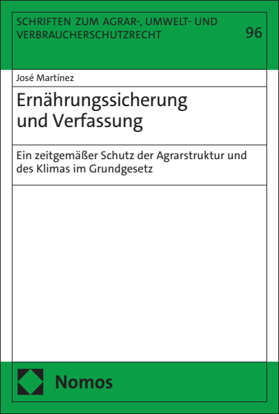 Cover des Buchs: Ernährungssicherung und Verfassung