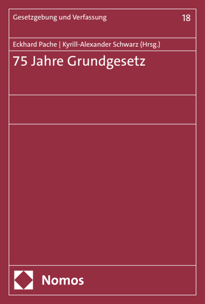 Cover of book: 75 Jahre Grundgesetz