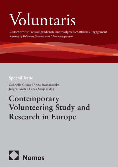 Cover of book: Contemporary Volunteering Study and Research in Europe