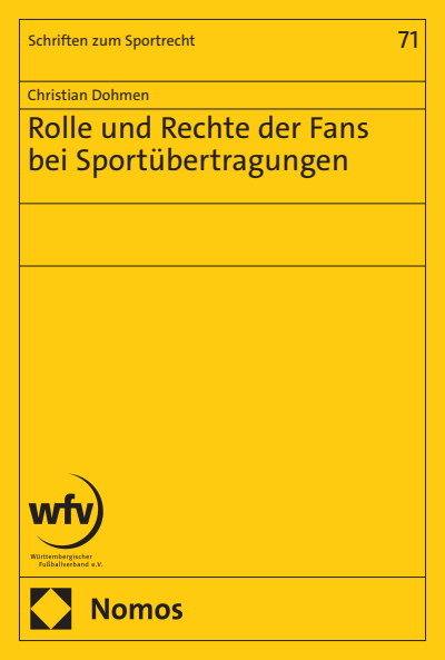 Cover of book: Rolle und Rechte der Fans bei Sportübertragungen