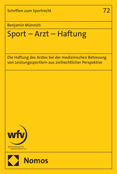 Cover of book: Sport – Arzt – Haftung