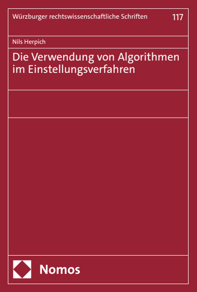 Cover des Buchs: Die Verwendung von Algorithmen im Einstellungsverfahren