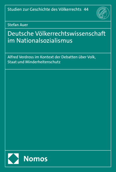 Cover of book: Deutsche Völkerrechtswissenschaft im Nationalsozialismus