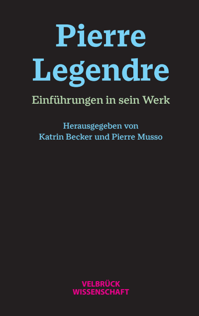 Cover des Buchs: Pierre Legendre