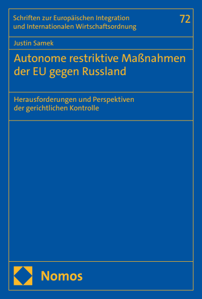 Cover des Buchs: Autonome restriktive Maßnahmen der EU gegen Russland