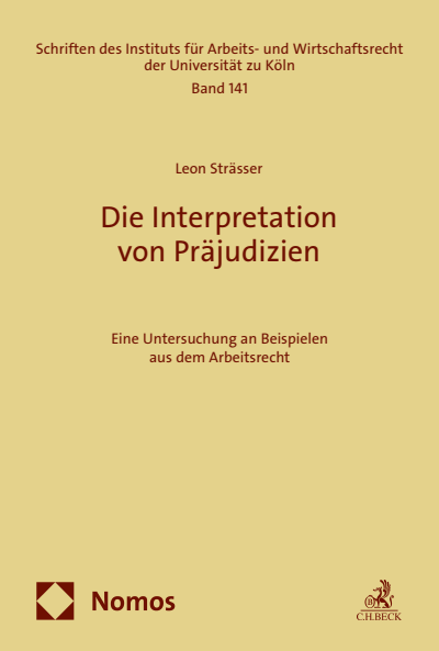 Cover des Buchs: Die Interpretation von Präjudizien