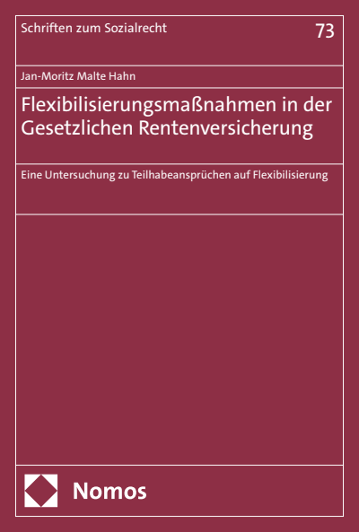 Cover of book: Flexibilisierungsmaßnahmen in der Gesetzlichen Rentenversicherung