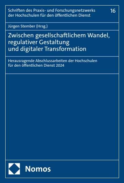Cover des Buchs: Zwischen gesellschaftlichem Wandel, regulativer Gestaltung und digitaler Transformation