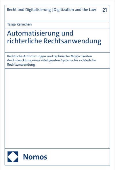 Cover des Buchs: Automatisierung und richterliche Rechtsanwendung