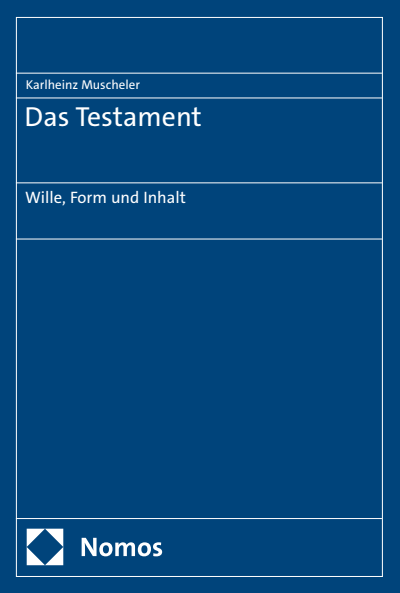 Cover of book: Das Testament