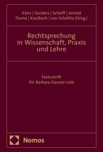 Cover des Buchs: Rechtsprechung in Wissenschaft, Praxis und Lehre