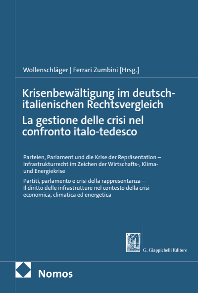 Cover des Buchs: Krisenbewältigung im deutsch-italienischen Rechtsvergleich | La gestione delle crisi nel confronto italo-tedesco