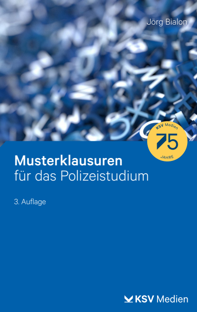 Cover des Buchs: Musterklausuren für das Polizeistudium