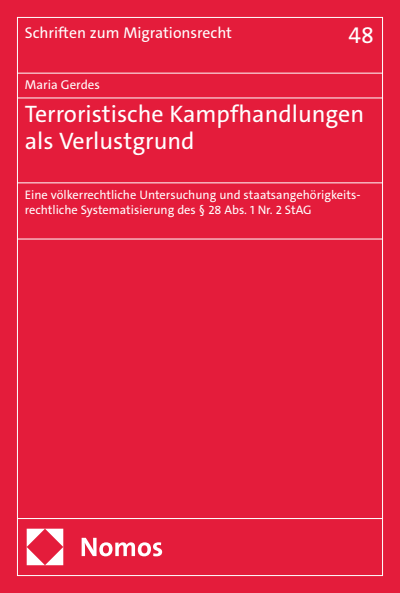Cover des Buchs: Terroristische Kampfhandlungen als Verlustgrund