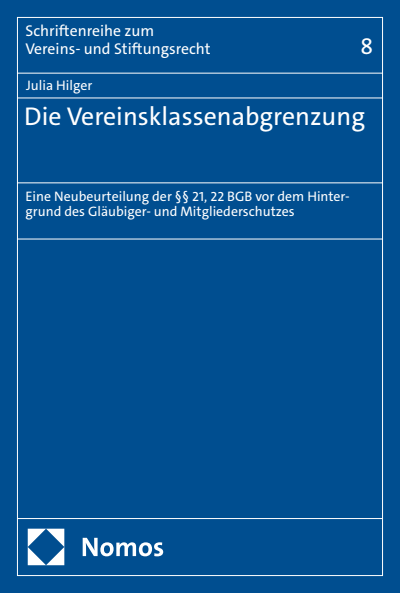 Cover des Buchs: Die Vereinsklassenabgrenzung