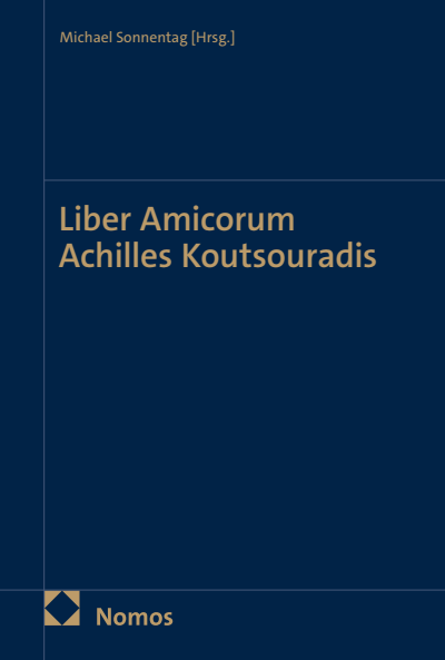 Cover of book: Liber Amicorum Achilles Koutsouradis