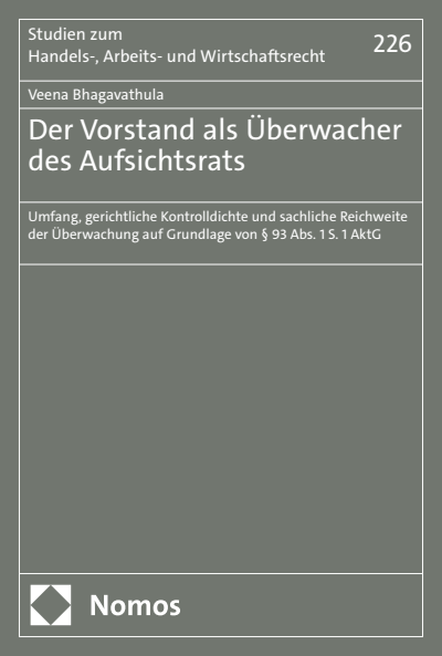 Cover des Buchs: Der Vorstand als Überwacher des Aufsichtsrats