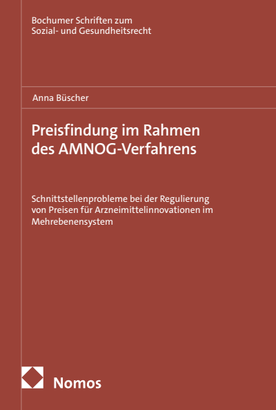 Cover of book: Preisfindung im Rahmen des AMNOG-Verfahrens