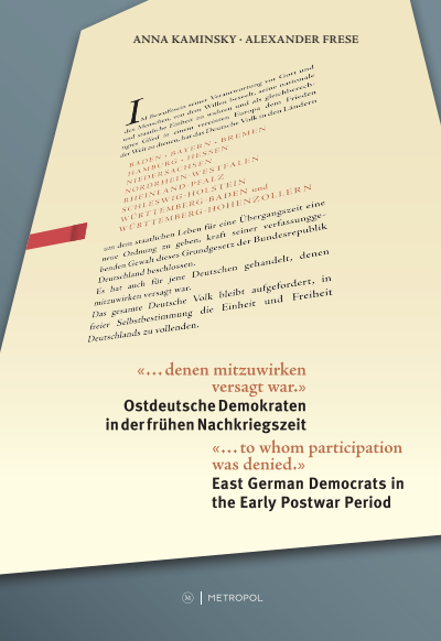 Cover des Buchs: „… denen mitzuwirken versagt war.“ / “... to whom participation was denied.”