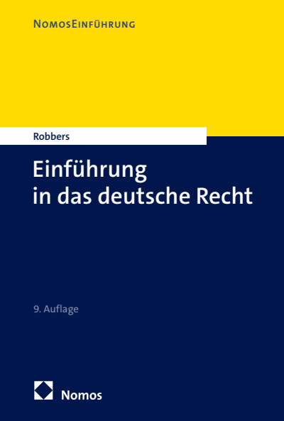 Cover des Buchs: Einführung in das deutsche Recht