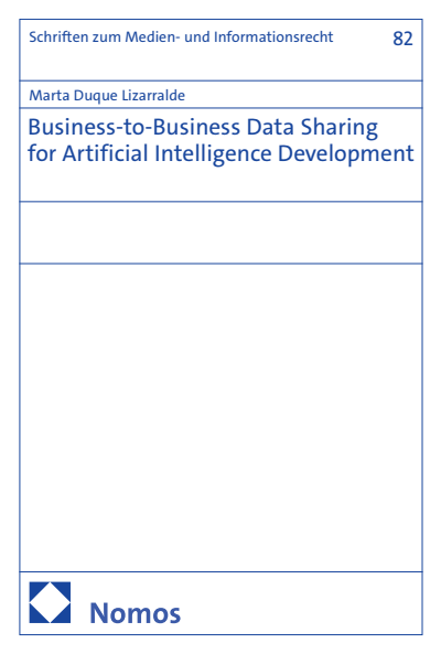 Cover of book: Business-to-Business Data Sharing for Artificial Intelligence Development