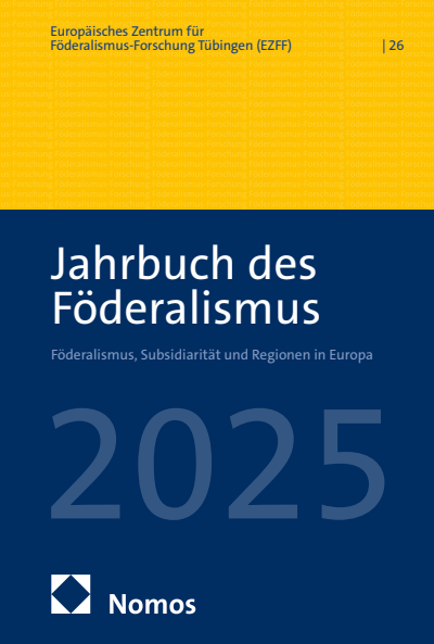 Cover of book: Jahrbuch des Föderalismus 2025
