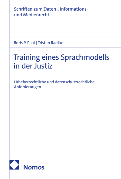 Cover des Buchs: Training eines Sprachmodells in der Justiz