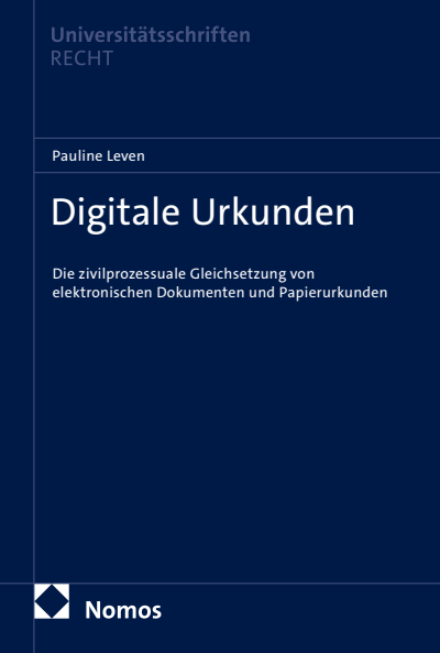 Cover of book: Digitale Urkunden