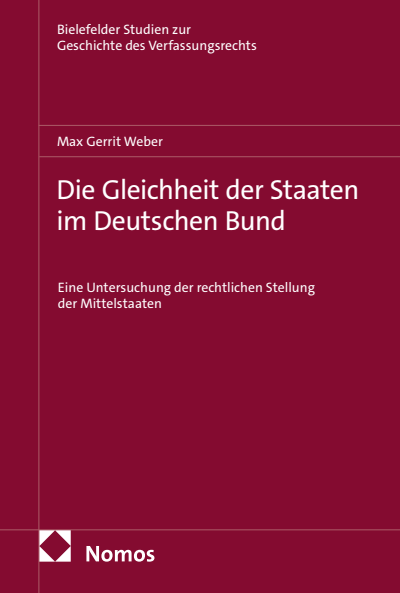Cover of book: Die Gleichheit der Staaten im Deutschen Bund