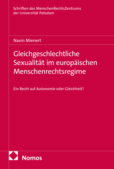 Cover des Buchs: Gleichgeschlechtliche Sexualität im europäischen Menschenrechtsregime