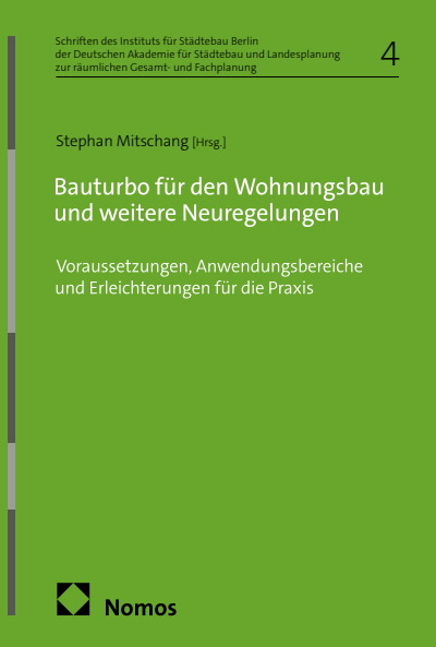 Cover des Buchs: Bauturbo für den Wohnungsbau und weitere Neuregelungen