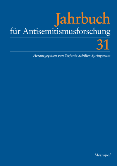Cover of book: Jahrbuch für Antisemitismusforschung 31 (2022)