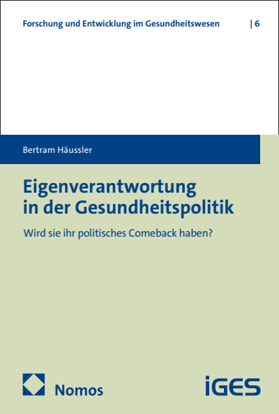 Cover des Buchs: Eigenverantwortung in der Gesundheitspolitik
