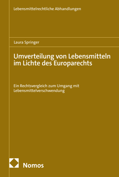Cover of book: Umverteilung von Lebensmitteln im Lichte des Europarechts