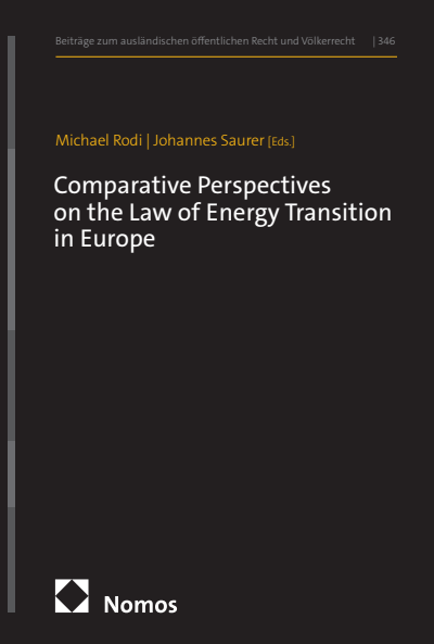Cover des Buchs: Comparative Perspectives on the Law of Energy Transition in Europe