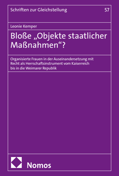 Cover des Buchs: Bloße „Objekte staatlicher Maßnahmen"?