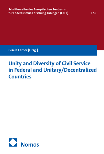 Cover of book: Unity and Diversity of Civil Service in Federal and Unitary/Decentralized Countries