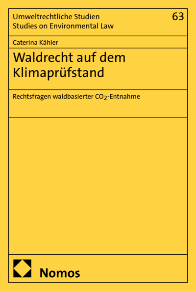 Cover of book: Waldrecht auf dem Klimaprüfstand