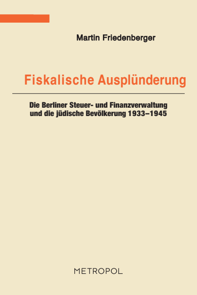Cover of book: Fiskalische Ausplünderung