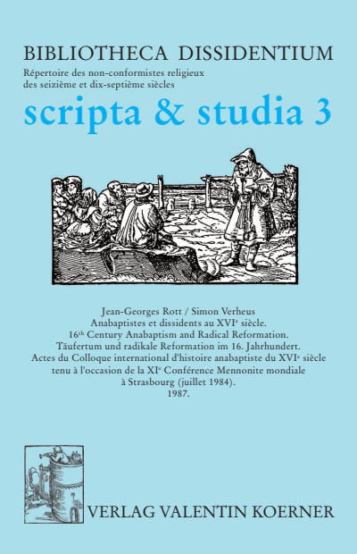 Cover des Buchs: Anabaptistes et dissidents au XVIe siècle