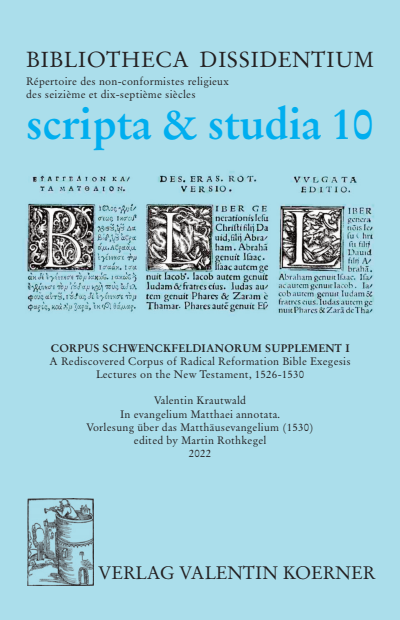 Cover des Buchs: In evangelium Matthaei annotata