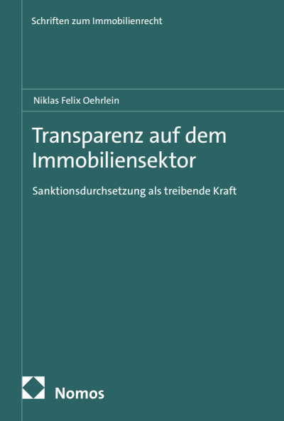 Cover des Buchs: Transparenz auf dem Immobiliensektor