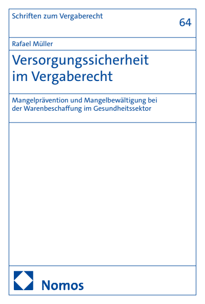 Cover of book: Versorgungssicherheit im Vergaberecht