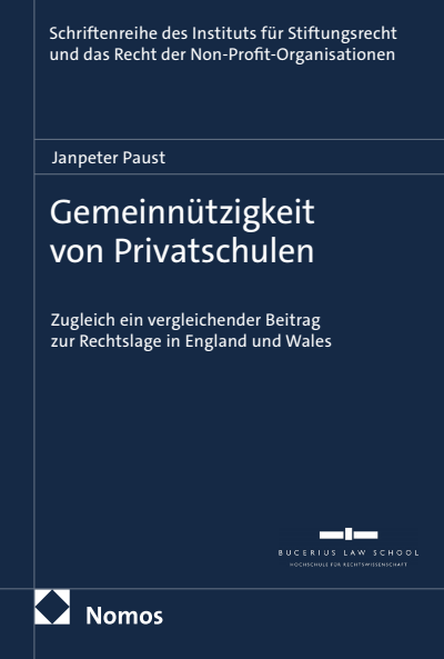 Cover des Buchs: Gemeinnützigkeit von Privatschulen