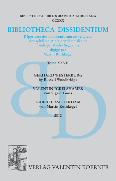 Cover des Buchs: Bibliotheca Dissidentium XXVII