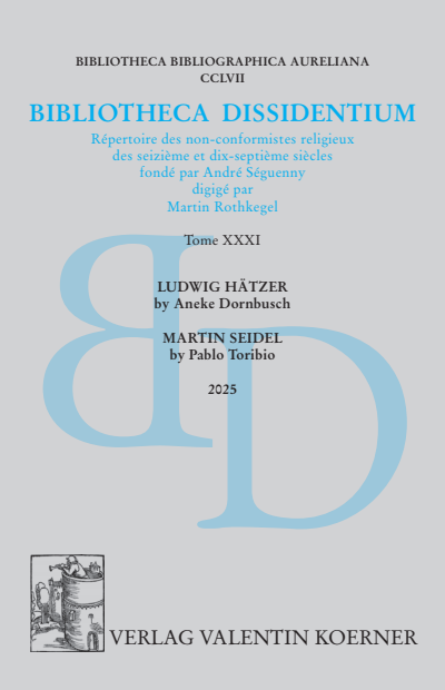 Cover des Buchs: Bibliotheca Dissidentium XXXI